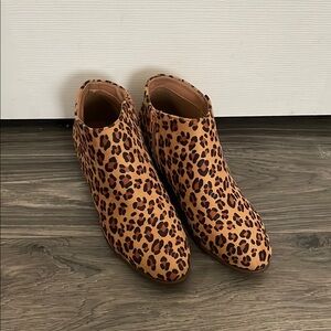 Leopard Print Women's Ankle Boots